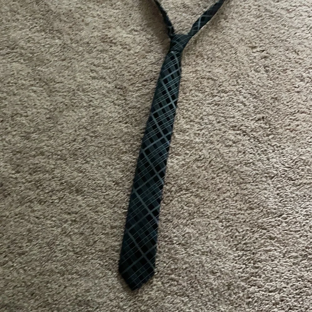 Alfani Black and Blue Patterned Tie